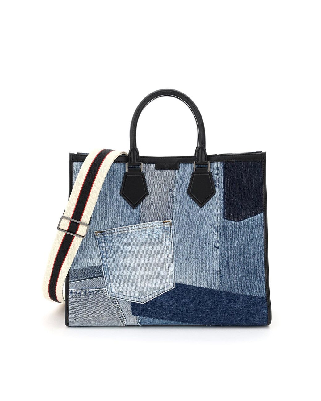 Dolce & Gabbana Patchwork Denim Tote in Blue for Men Save 23 Lyst
