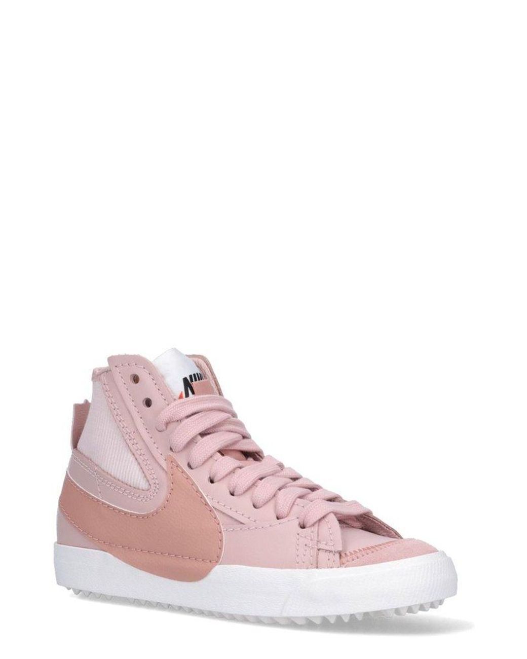 Nike Leather Blazer Mid 77 Jumbo Lace-up Sneakers in Pink for Men | Lyst