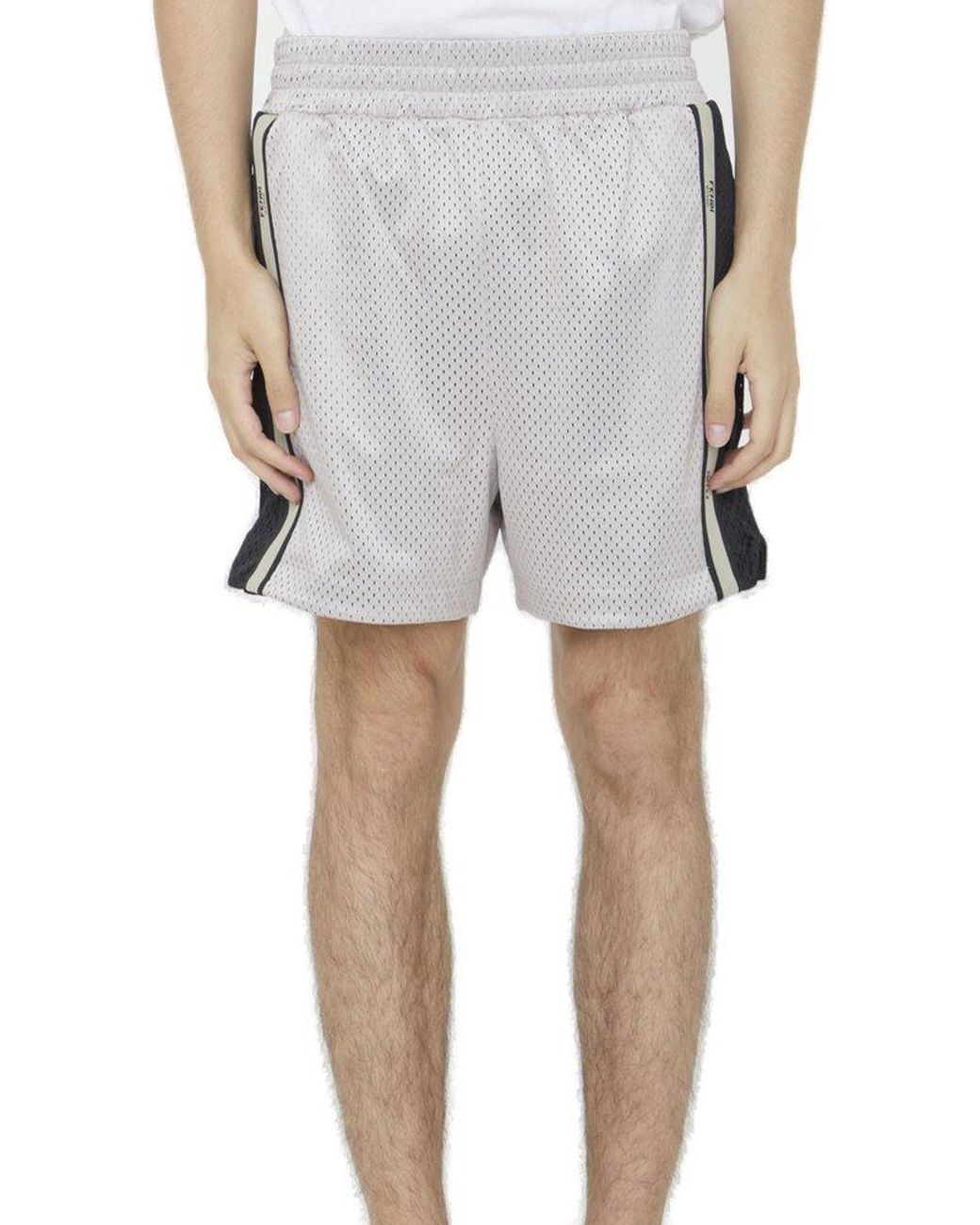 Fendi Mesh Bermuda Shorts in Gray for Men | Lyst
