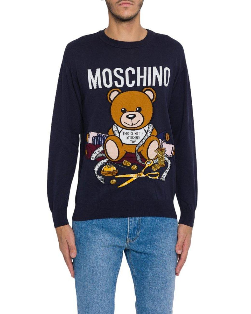 Mens moschino teddy bear sweatshirt sale