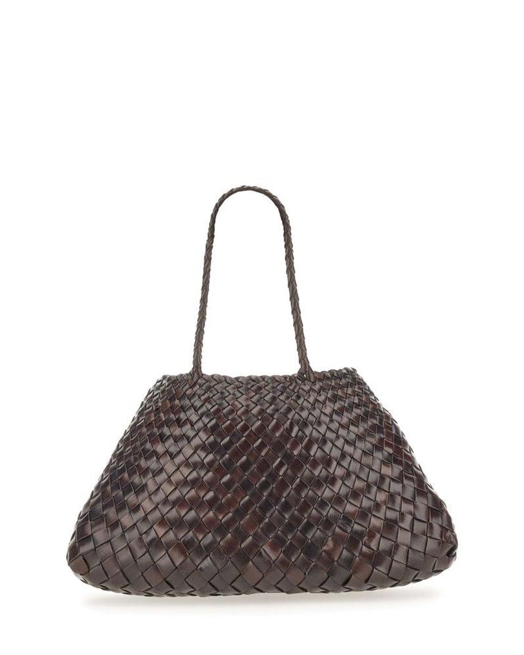 トートバッグ Dragon Diffusion Santa Croce Big Dark Brown 8892 Dragon Diffusion - Santa Croce Big Dark Brown