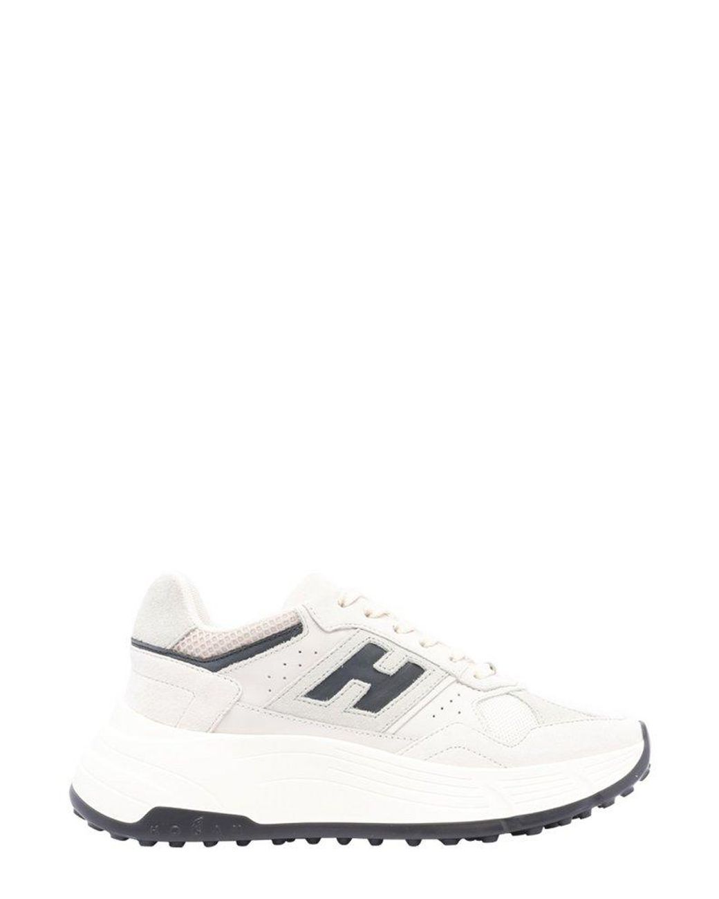 Hogan Hi-Fi Lace-Up Sneakers in White | Lyst