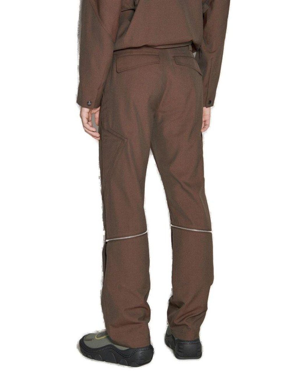 a*す様 【KIKO KOSTADINOV】ToninoUtility Trou Kiko Kostadinov Tonino Utility Mid-Rise Trousers in Brown