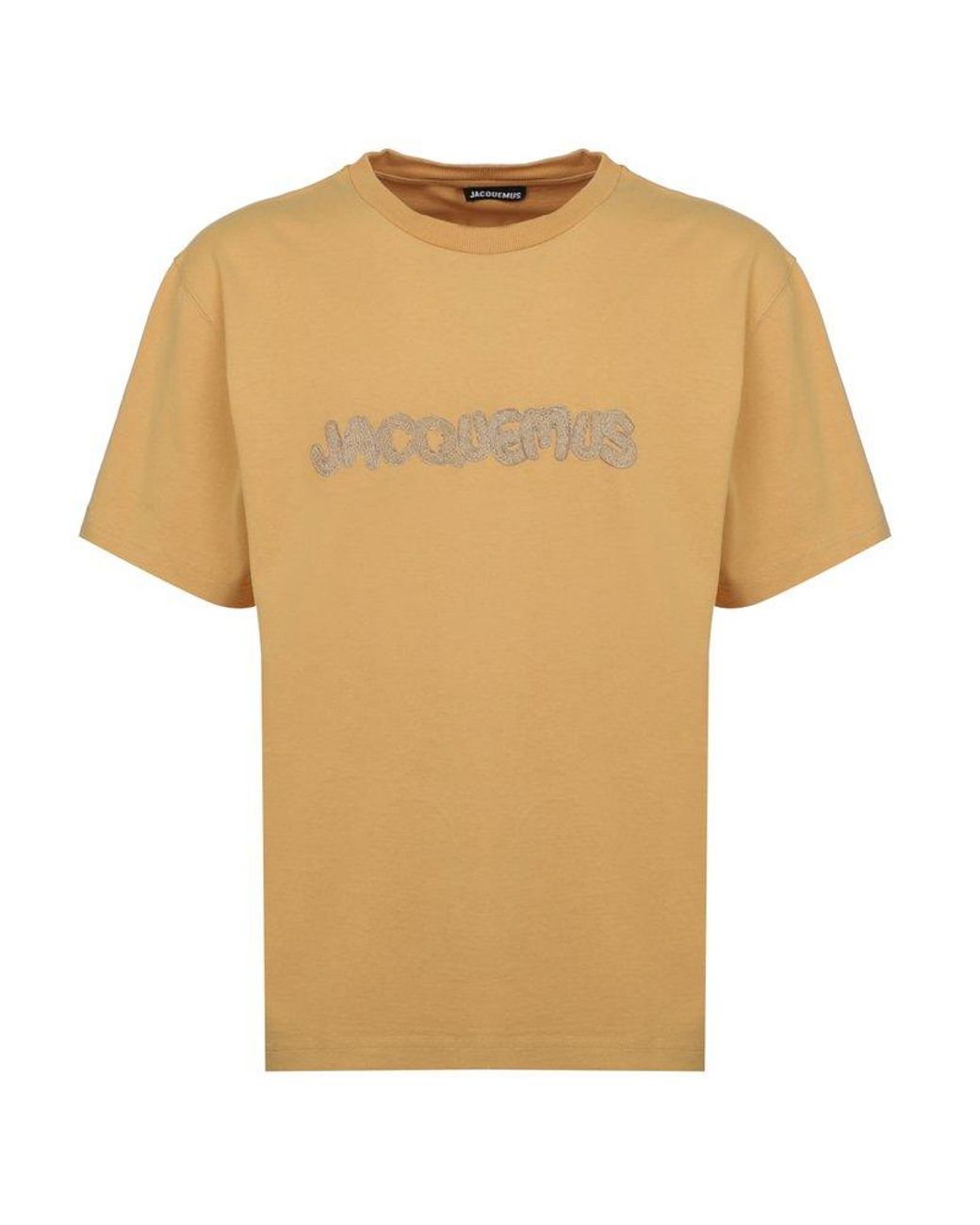 Jacquemus Logo Embroidered Crewneck T-shirt in Natural for Men | Lyst