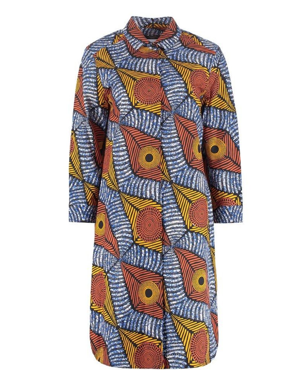 Weekend by Maxmara Cotton Graphic-printed Shirt Dress | Lyst
