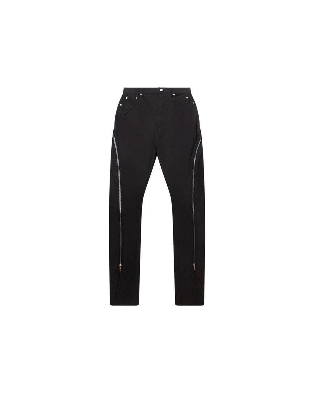 Rick Owens Bolan Banana Zip-detailed Flared Trousers in Black for Men ...
