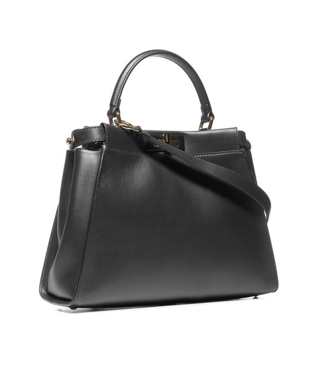 Fendi Peekaboo Iconic Medium Tote Bag in Black Lyst Canada