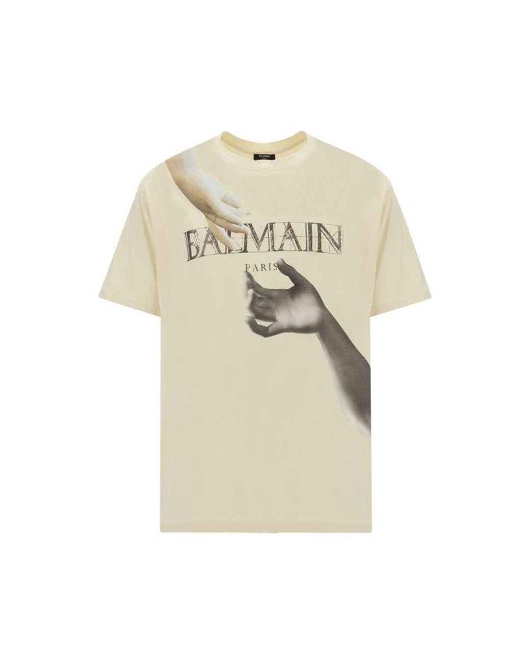 Balmain Statue Printed Crewneck T-shirt in White for Men | Lyst