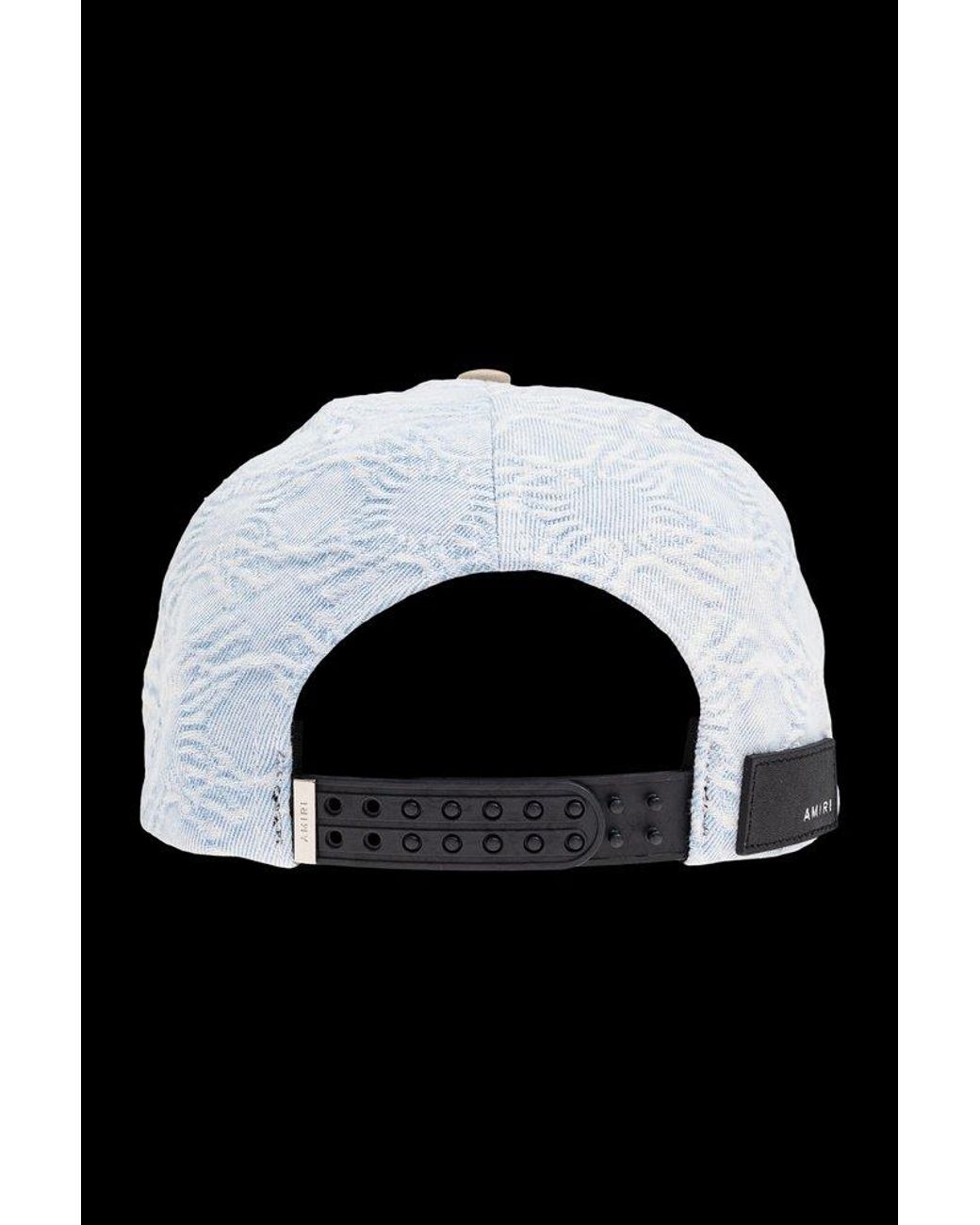 Amiri Logo Embroidered Curved Peak Baseball Cap in Black for