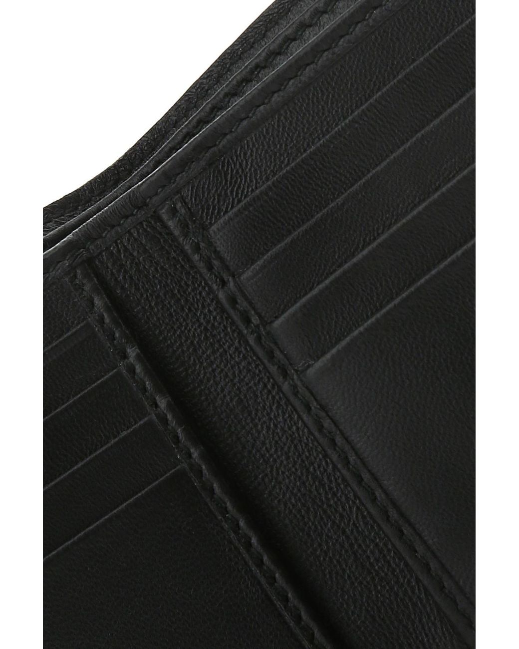 Men's luxury wallet - Alexander McQueen black leather Ribcage card holder