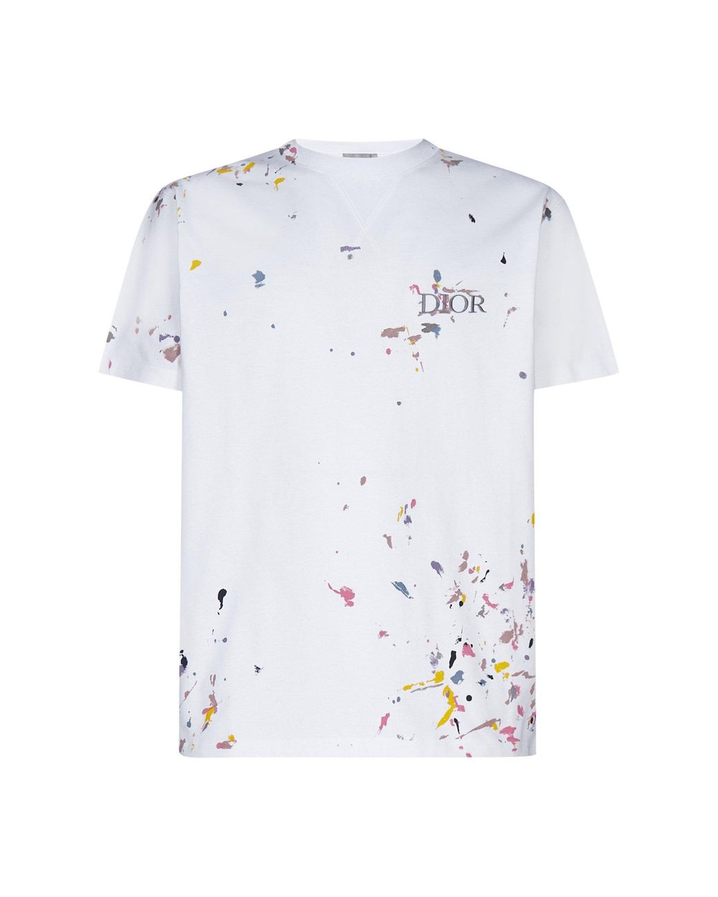 Dior Logo Paint Spots Oversized T-shirt in White for Men | Lyst UK