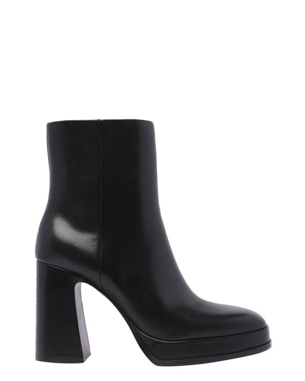 Ash Alyx Zipup Heeled Boots in Black Lyst