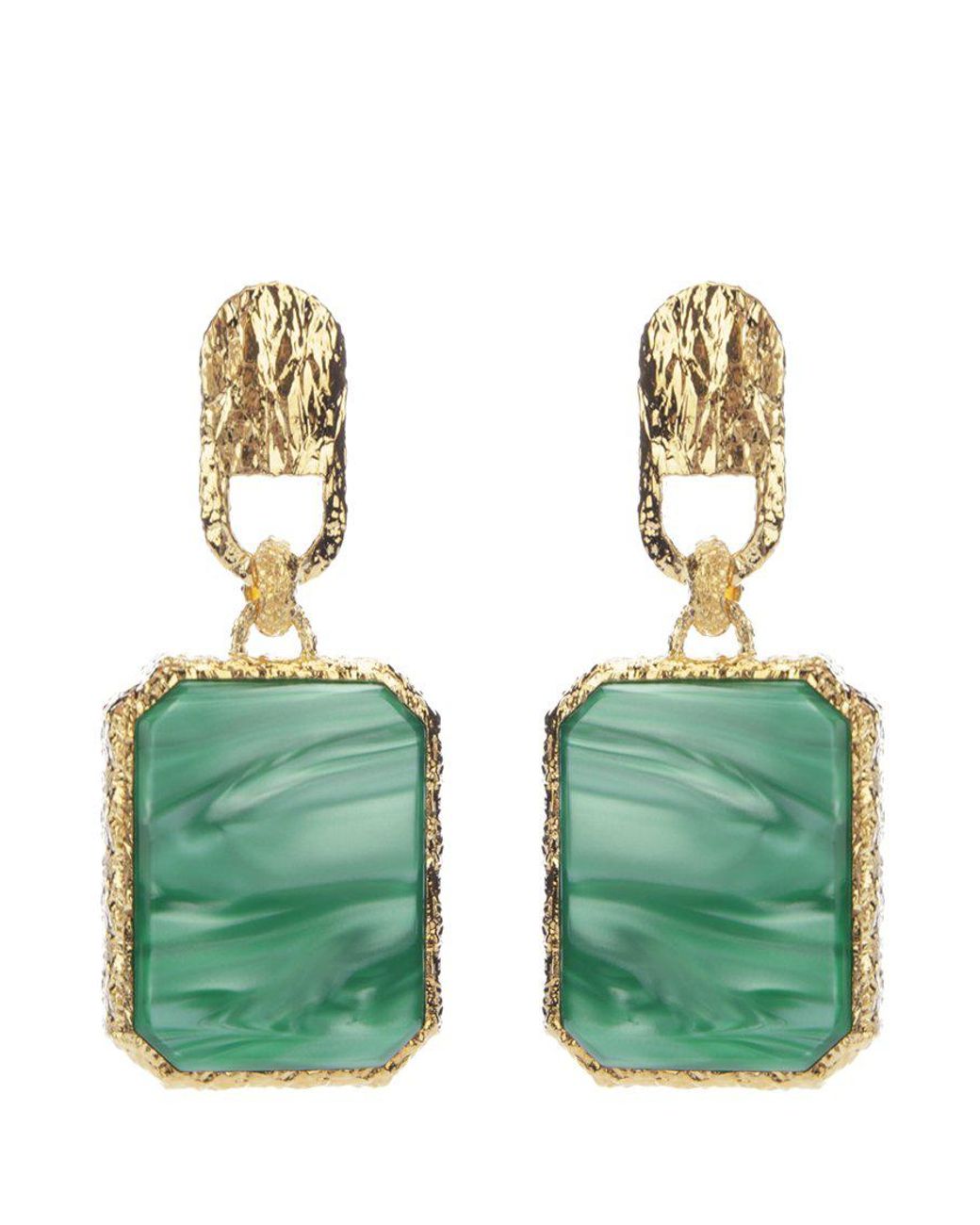 Balenciaga Stone Earrings in Green Lyst