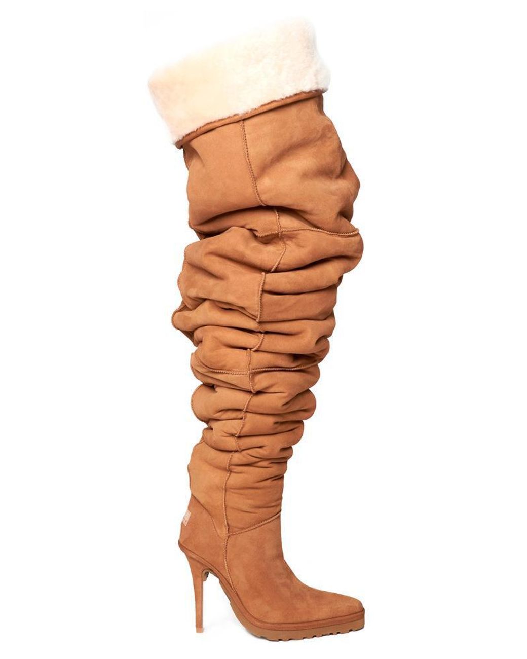 Y. Project X Ugg Slouchy Thigh High Boots in Natural | Lyst