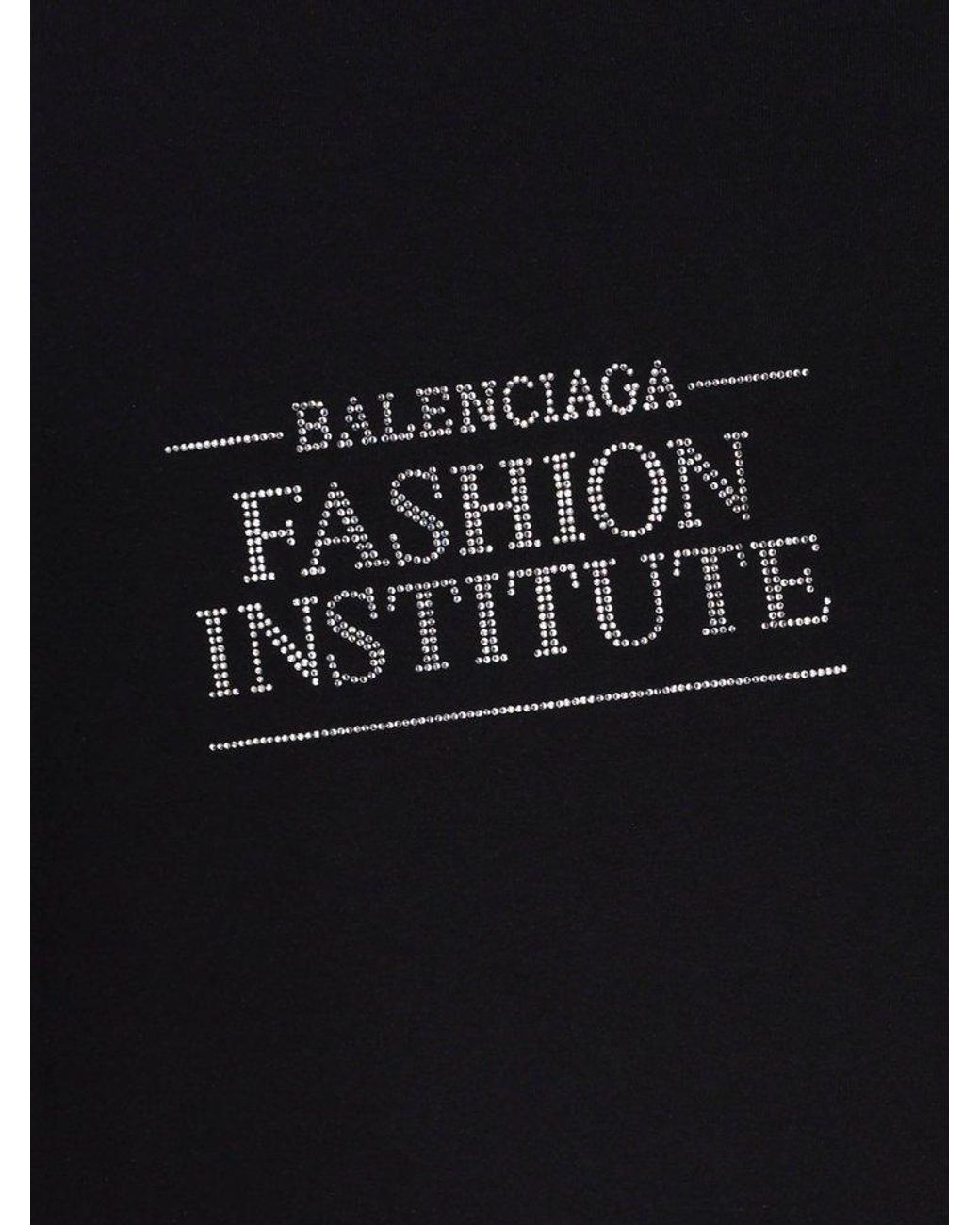 Balenciaga Slogan Embellished Long-sleeved T-shirt in Black | Lyst