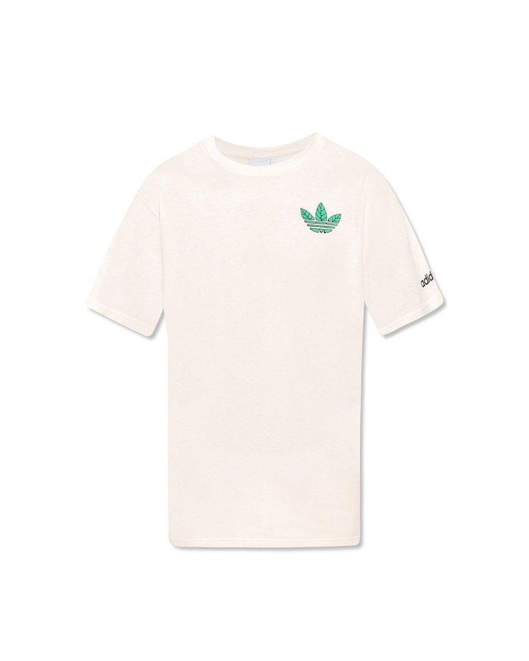 adidas Originals Logo-printed Crewneck T-shirt in White for Men | Lyst  Canada