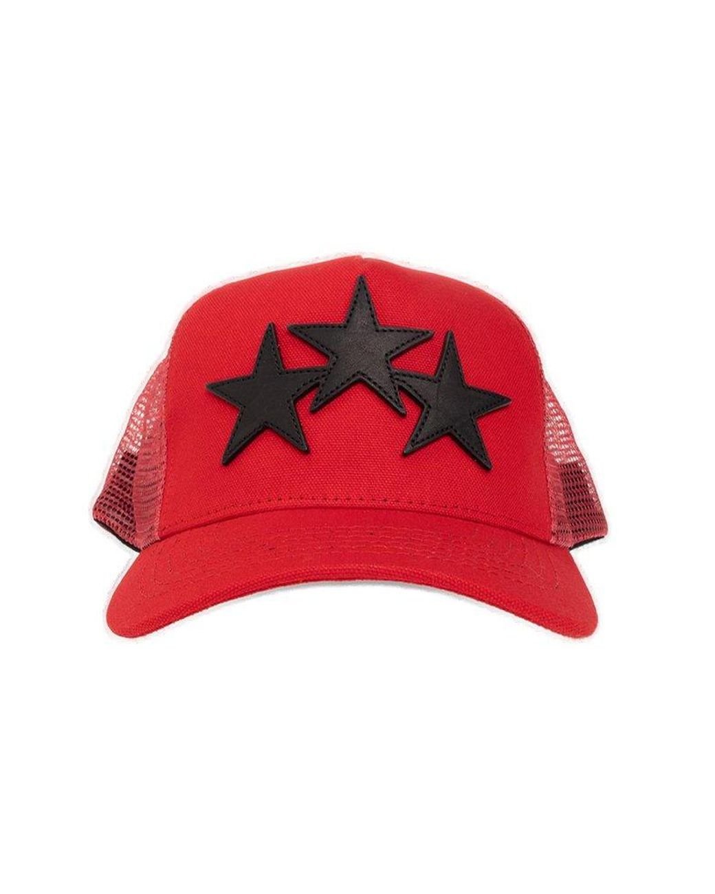 Amiri Three-star Patch Trucker Hat in Red for Men | Lyst