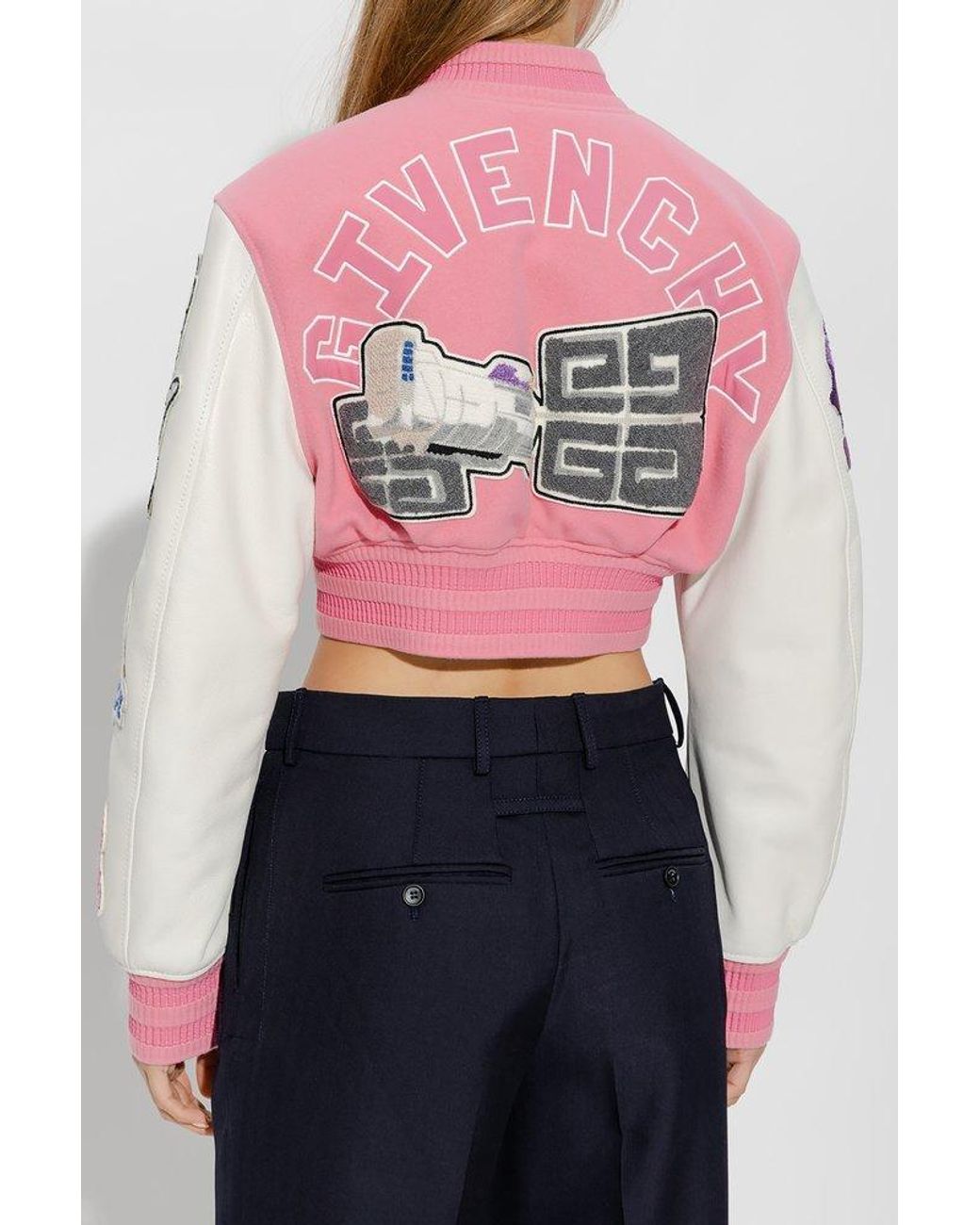 ブルゾン GIVENCHY SS25 Givenchy Jackets Pink (BW00QL G1ZE661) Givenchy Woman Bomber Jacket In Fuchsia Virgin Wool With