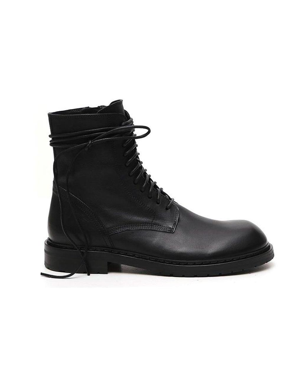 Ann Demeulemeester Lace-up Combat Boots in Black for Men | Lyst