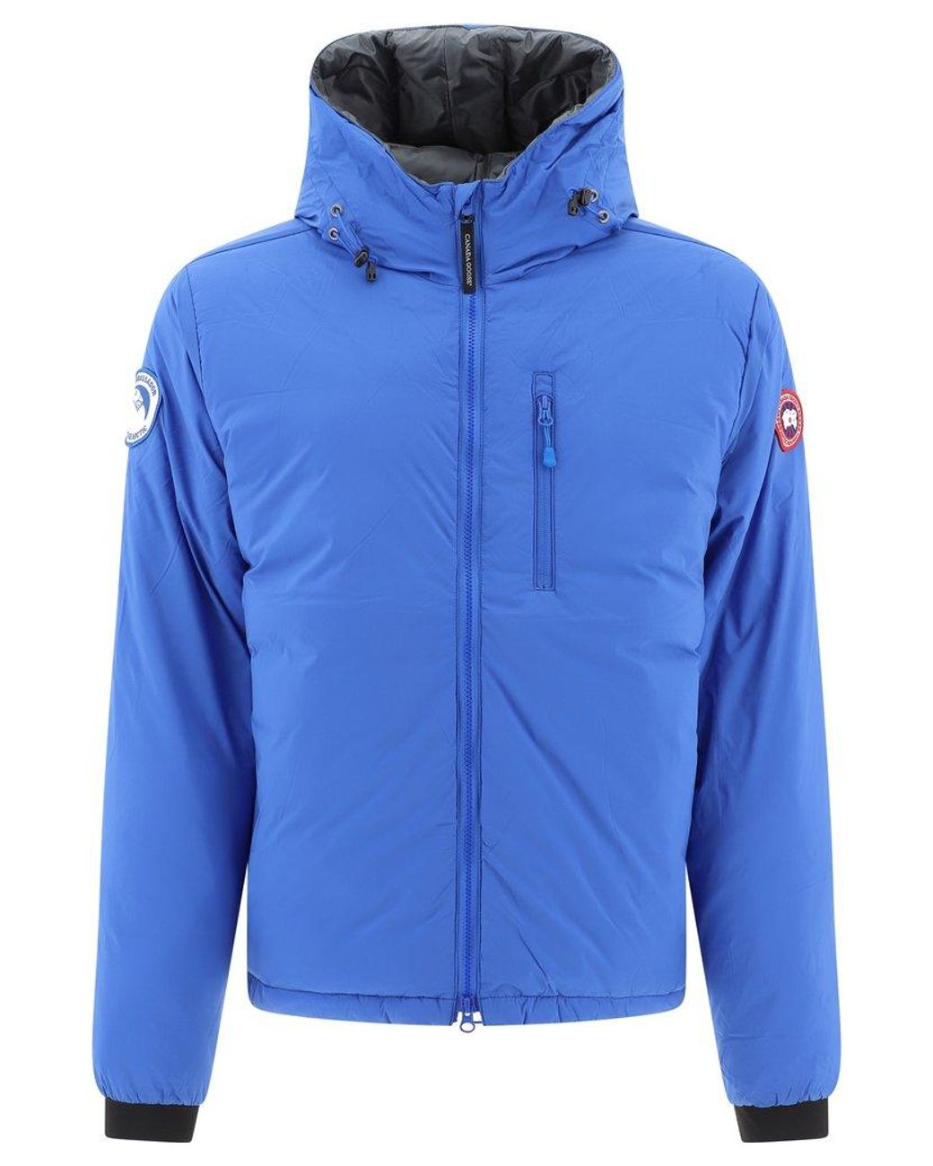 Canada Goose Lodge Hooded Down Jacket in Blue for Men Lyst