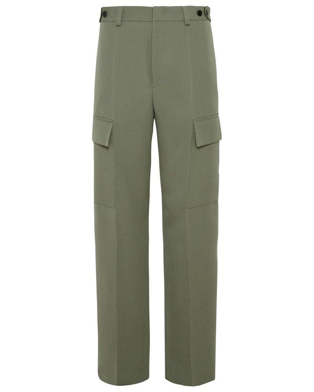 Jil Sander Pressed-crease Cargo Pants in Green for Men | Lyst