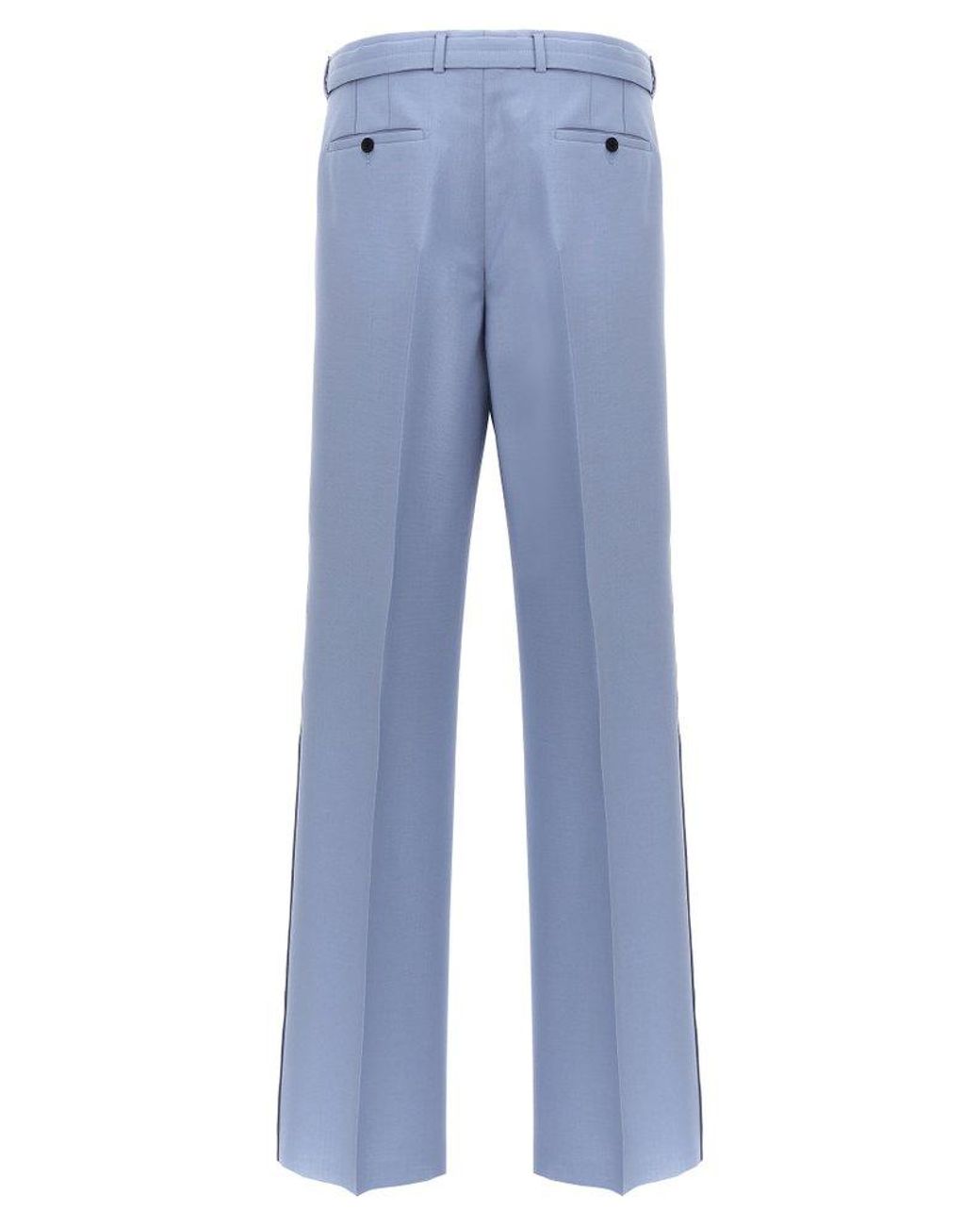 Lanvin Wide-Leg Suit Trousers in Blue for Men | Lyst UK