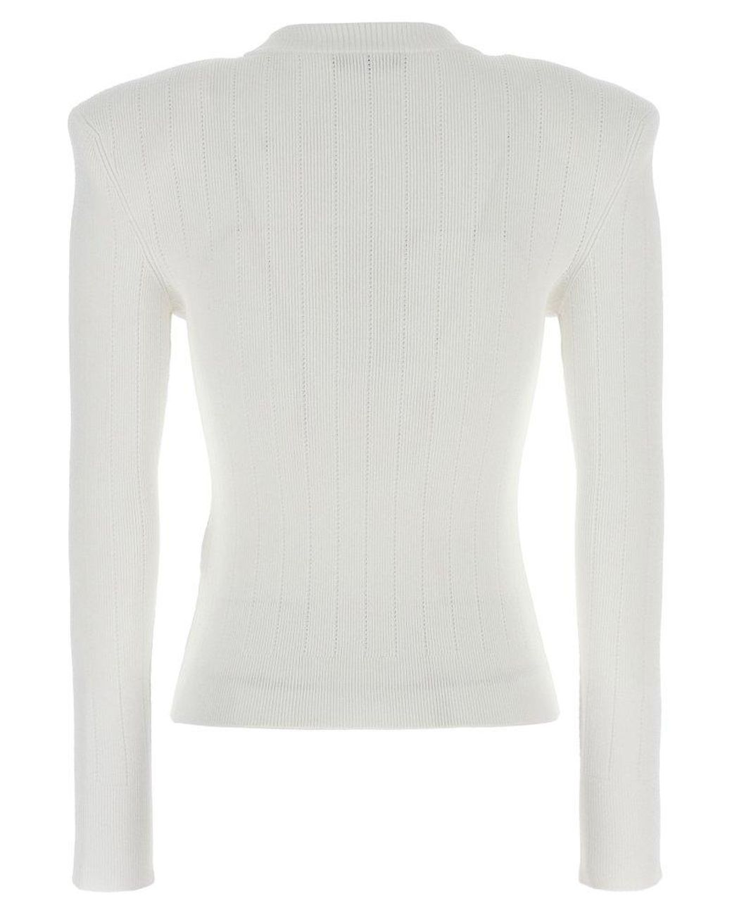 Balmain Black 6-Button Sweater