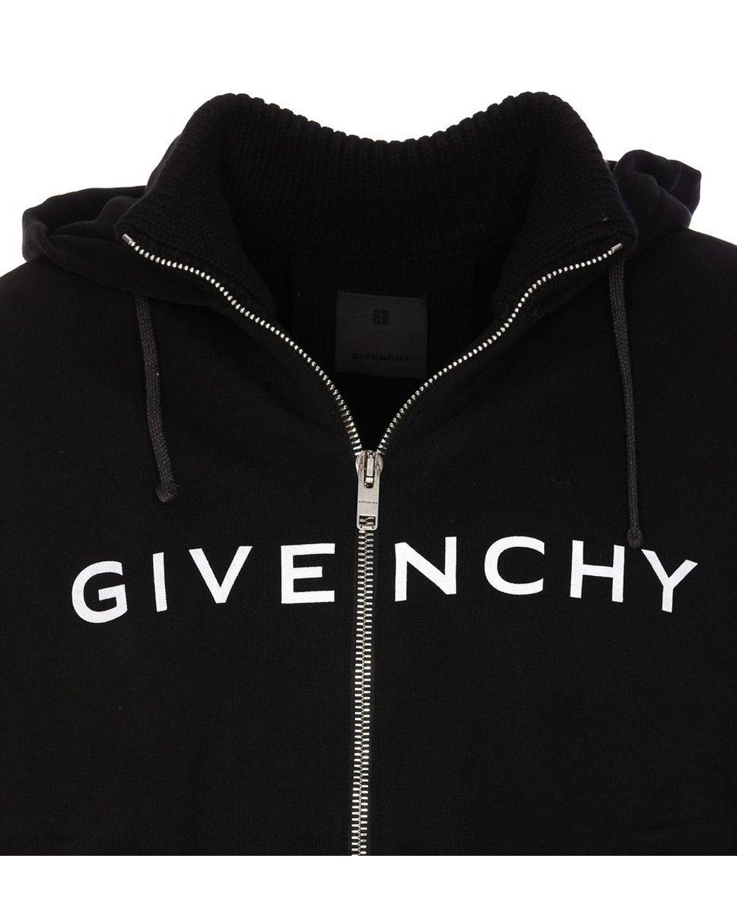 Givenchy Layered Zipped Hoodie in Black for Men | Lyst