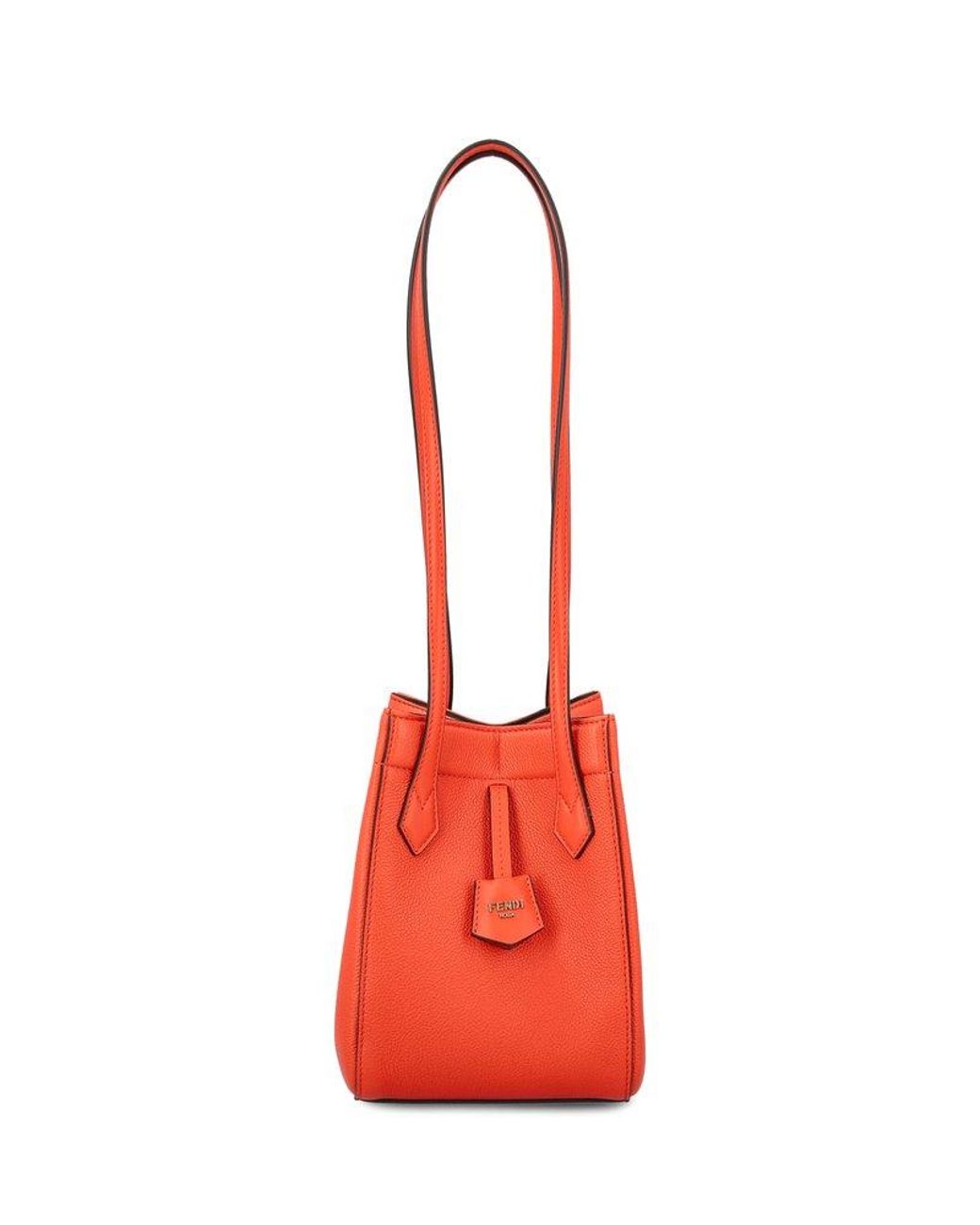 Fendi bucket top bag red