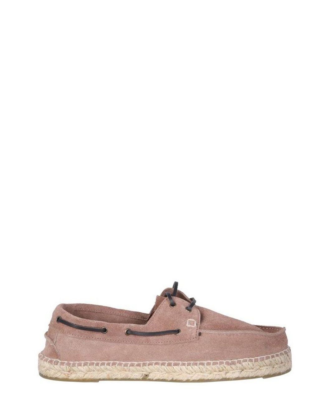 Manebí Leather Braided Boat Espadrilles in Brown for Men | Lyst
