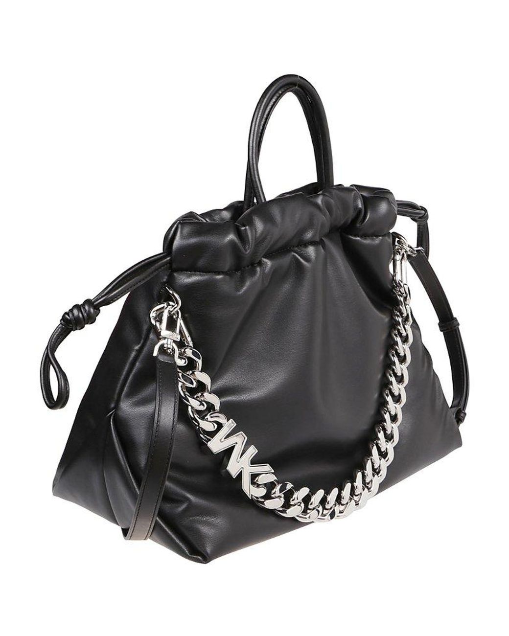 Michael kors black clearance bag with silver chain