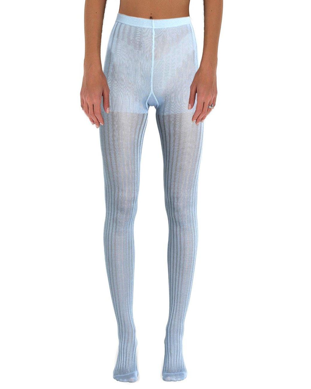 prada-Blue-Ribbed-High-Waist-