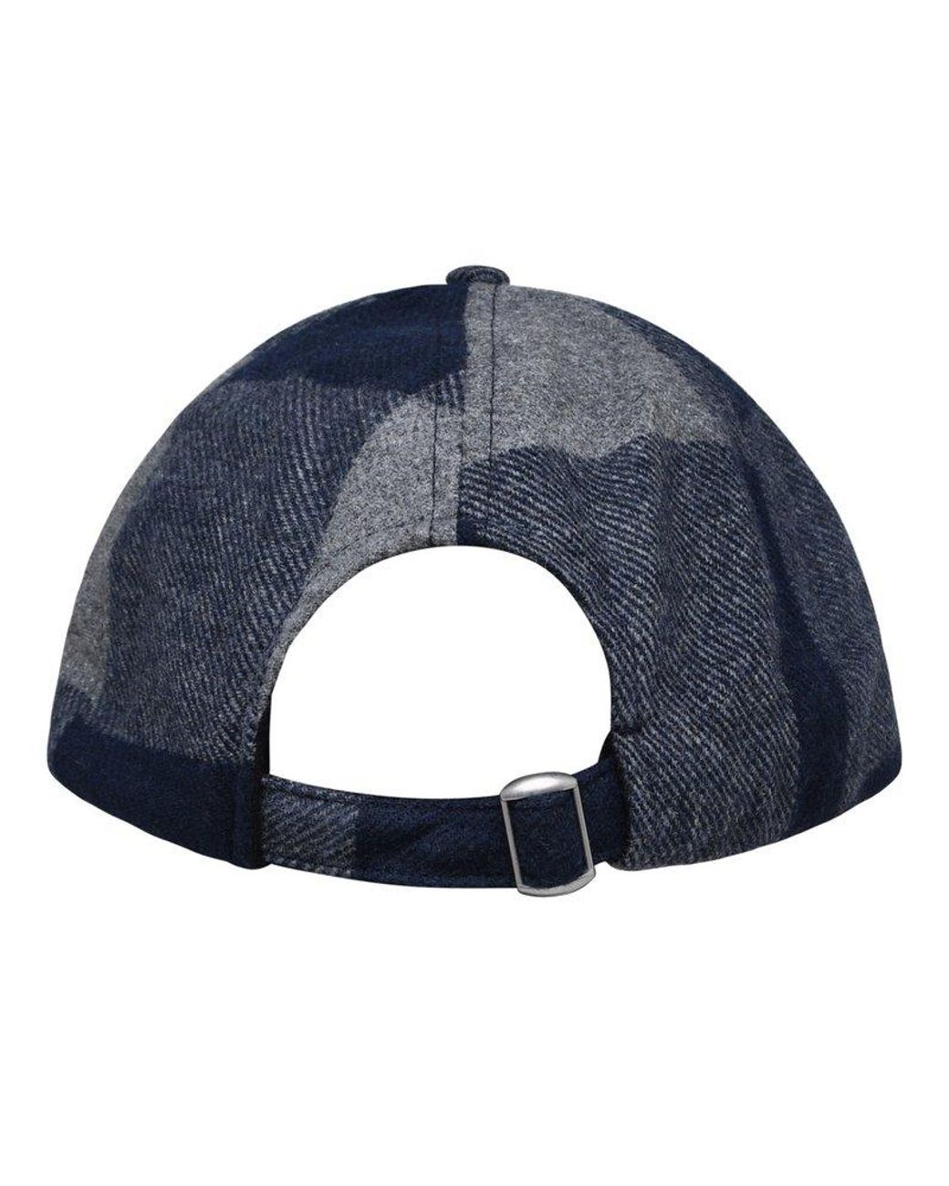 Woolrich Checked Baseball Cap in Blue for Men | Lyst UK