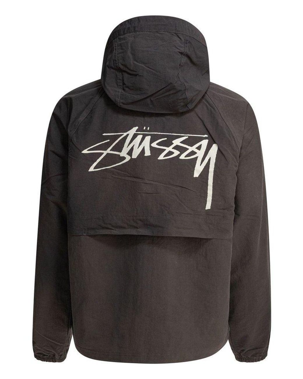 stussy-Black-Beach-Shell-Zip- stussy-Black-Beach-Shell-Zip-