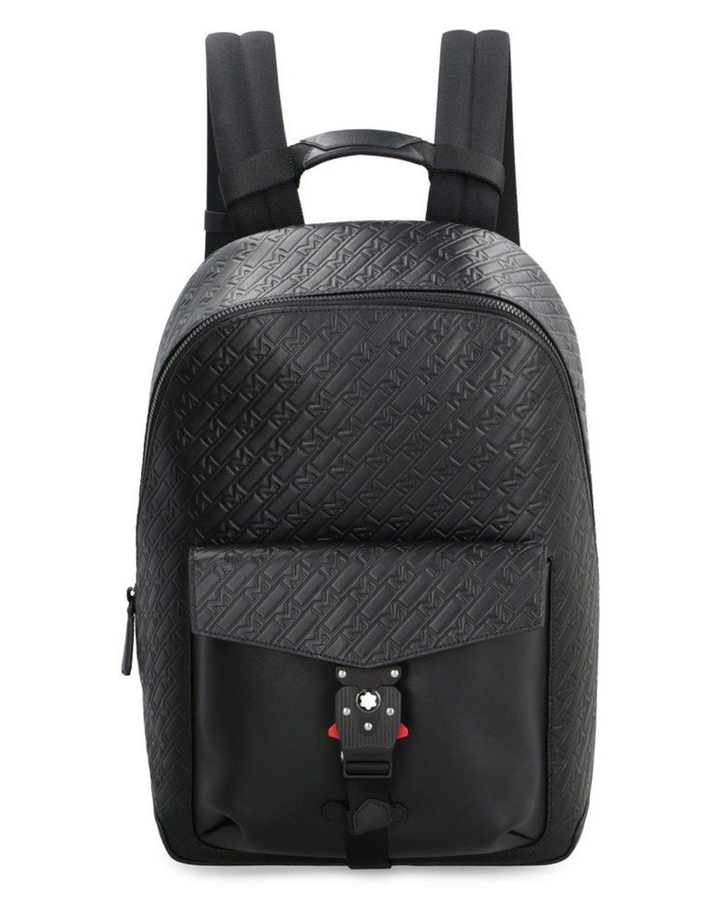Montblanc Logo Embossed Backpack in Black for Men Lyst