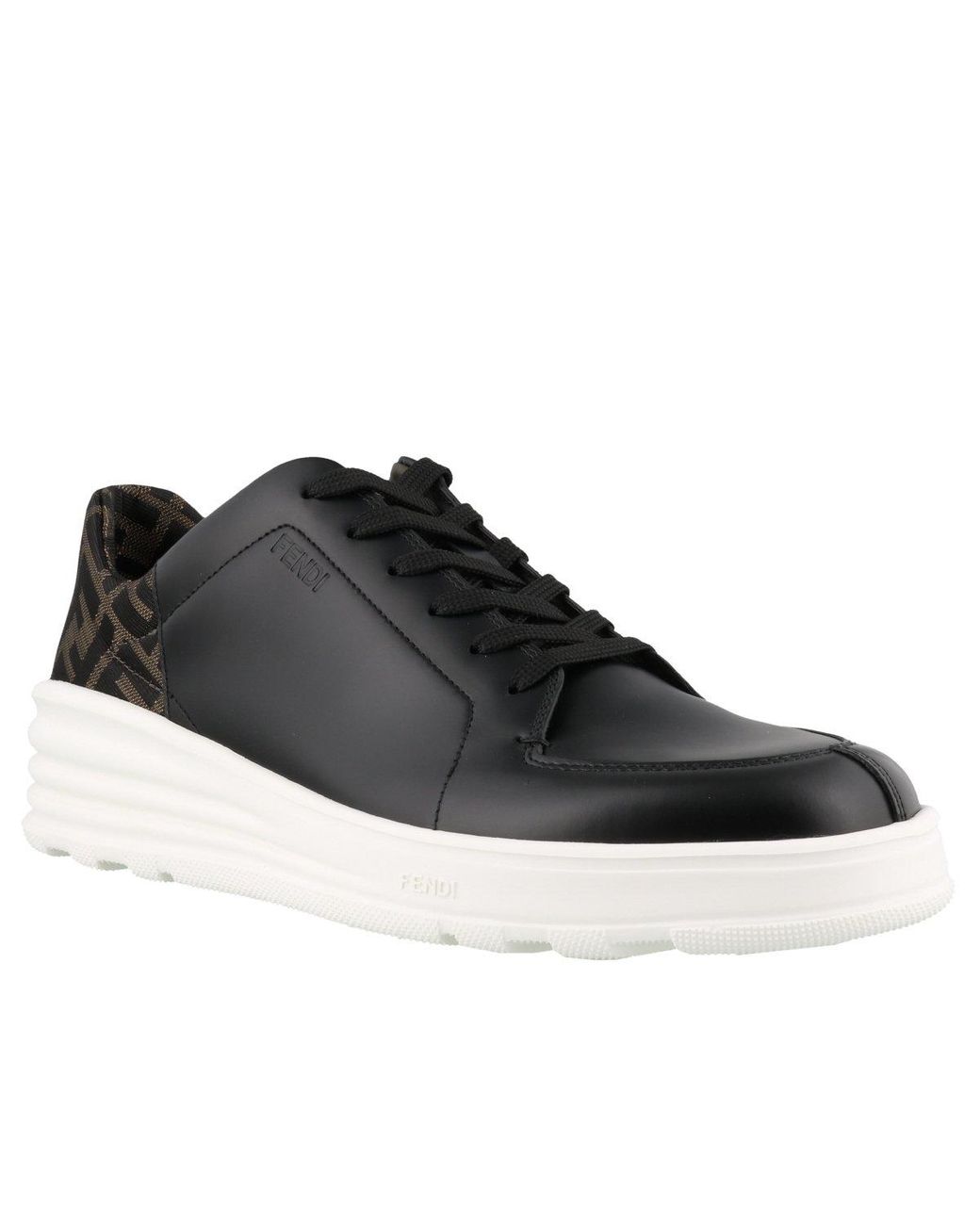 Fendi Ff Motif Low top Sneakers in Black for Men Lyst