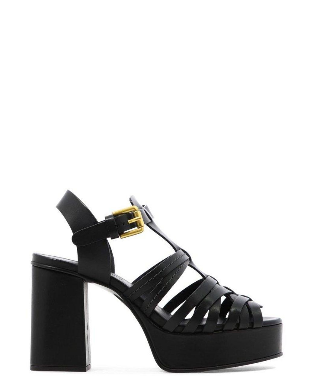 See By Chloé Sierra Caged Platform Sandals in Black | Lyst