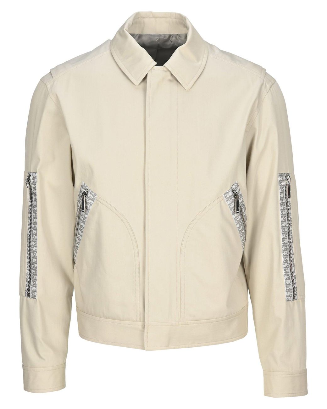 Dior Cotton Oblique Jacquard Trim Jacket in Beige (Natural) for Men - Lyst