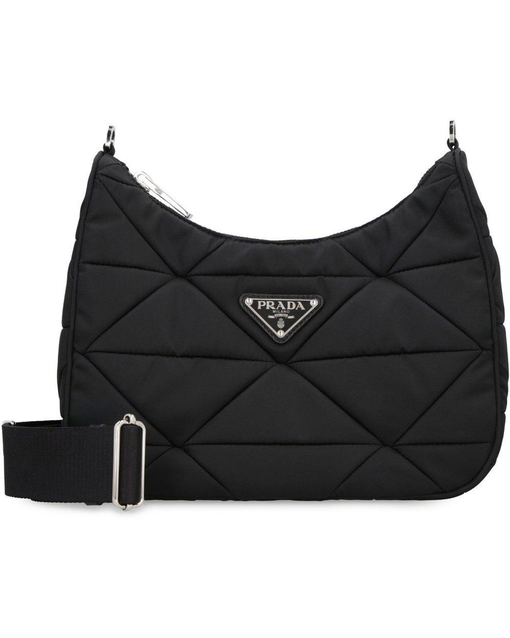 Prada Re-nylon Padded Shoulder Bag in Black | Lyst