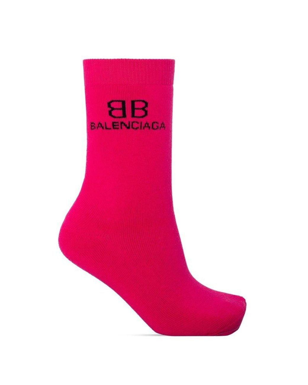 pink balenciaga socks