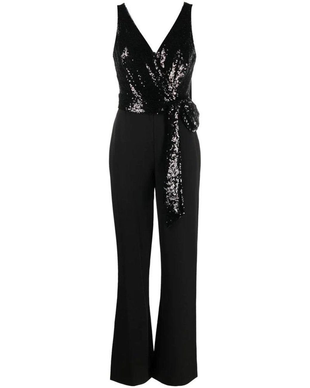 Lauren by Ralph Lauren Sequin-embellished Sleeveless Jumpsuit in Black ...