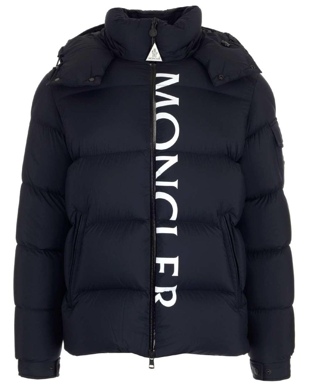 Moncler Synthetic Maures Hooded Down Jacket in Navy (Blue) for Men - Lyst