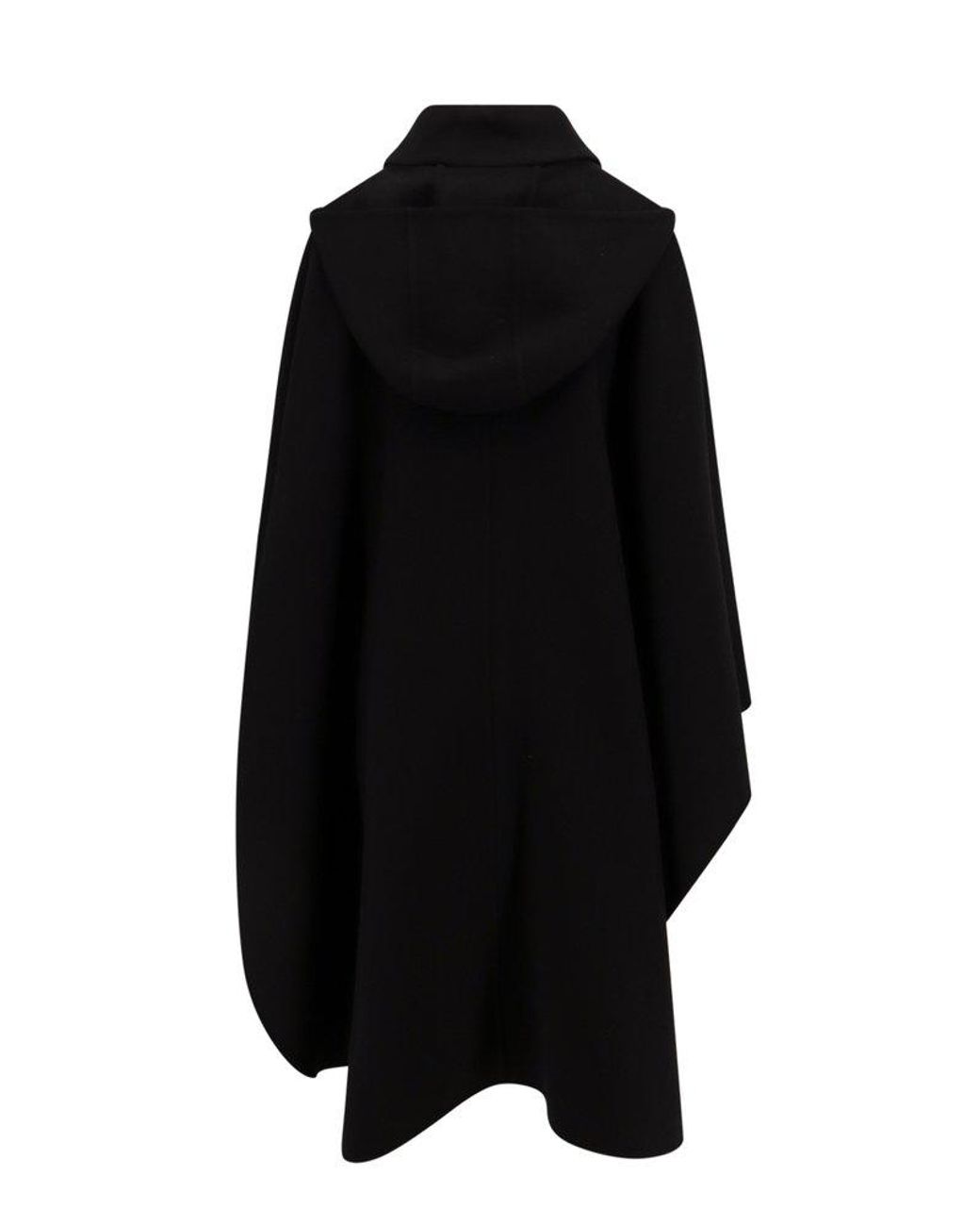 Cape coat with clearance hood