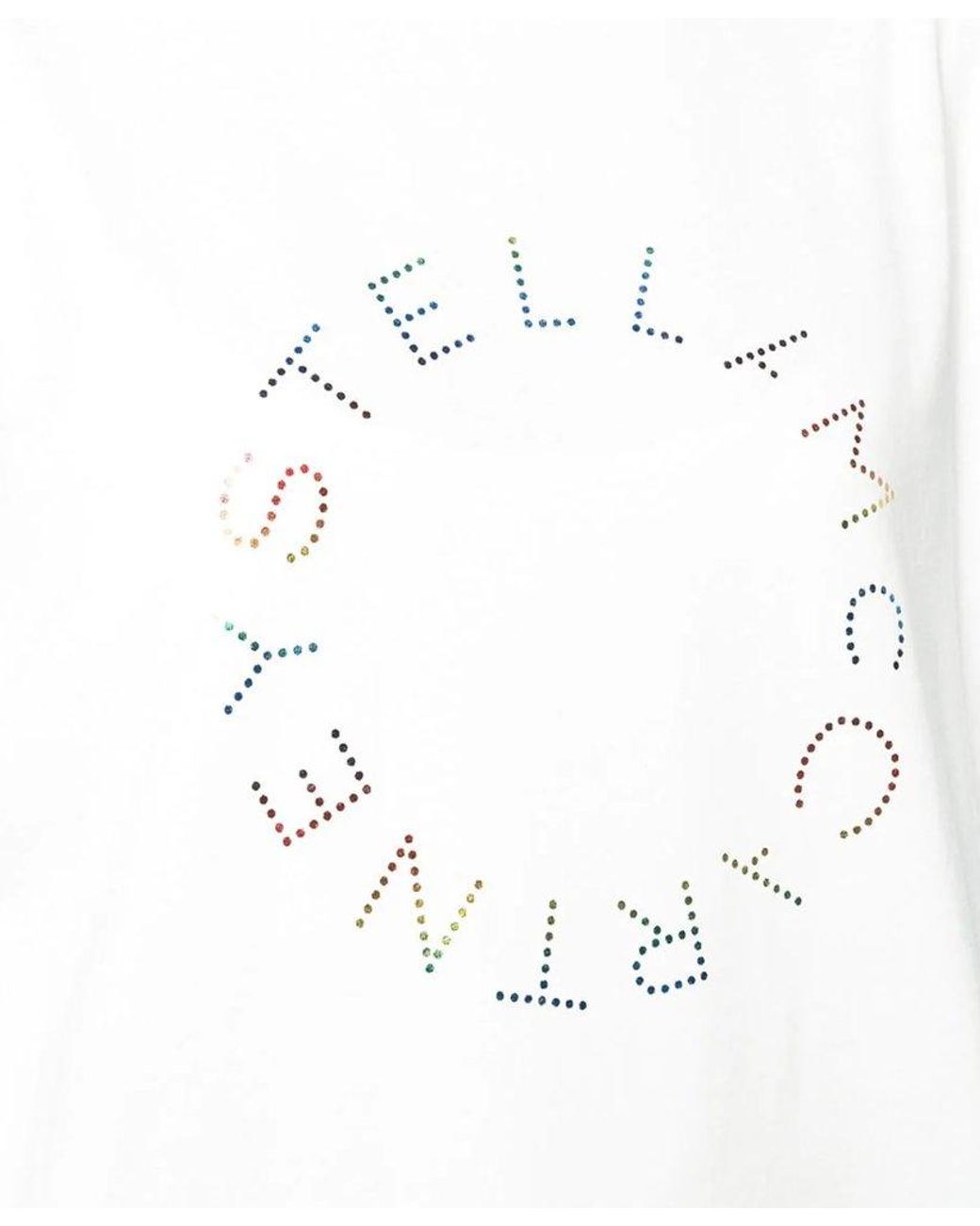 Tシャツ・カットソー STELLA MCCARTNEY Woman T-Shirt White 6J00723SPX10 9000 Adidas STELLA MCCARTNEY Crew-neck T-Shirt with Printed