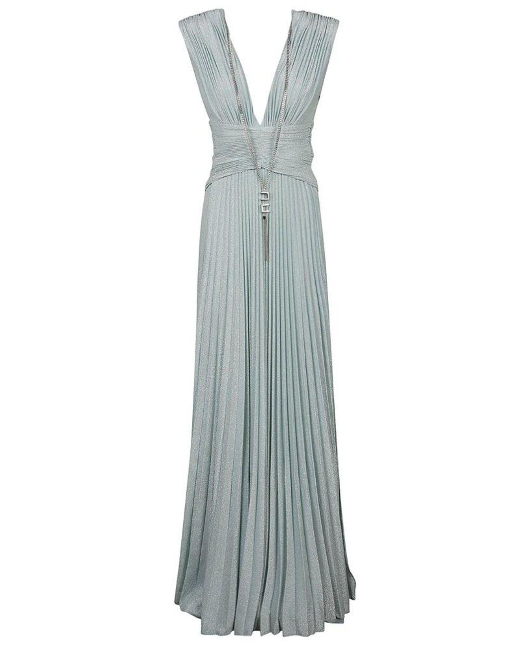 ワンピース ELISABETTA FRANCHI Chain dress Elisabetta Franchi - Long Dress with Chain - Black - Dress