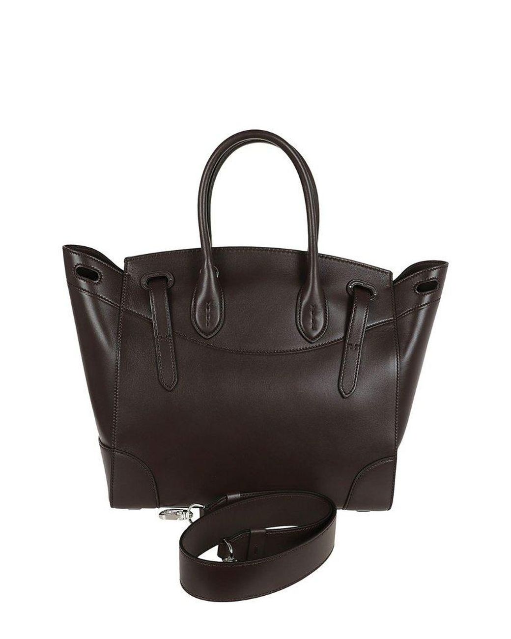 トートバッグ Ralph Lauren Leather Soft Ricky 33 Bag (435189535001 BLACK) Soft Ricky 33 Nappa Leather Bag | Ralph Lauren