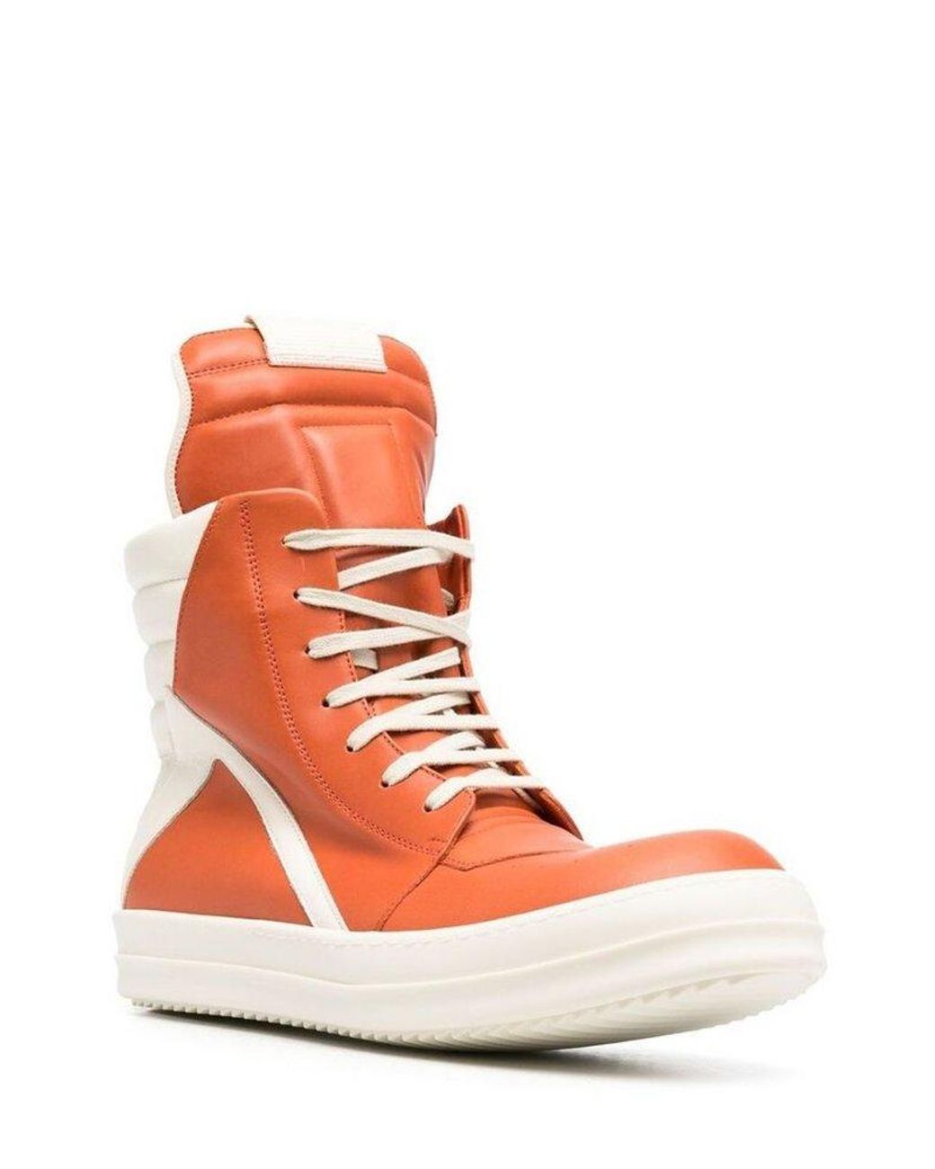 Rick Owens Geobasket High-top Sneakers in Orange for Men | Lyst