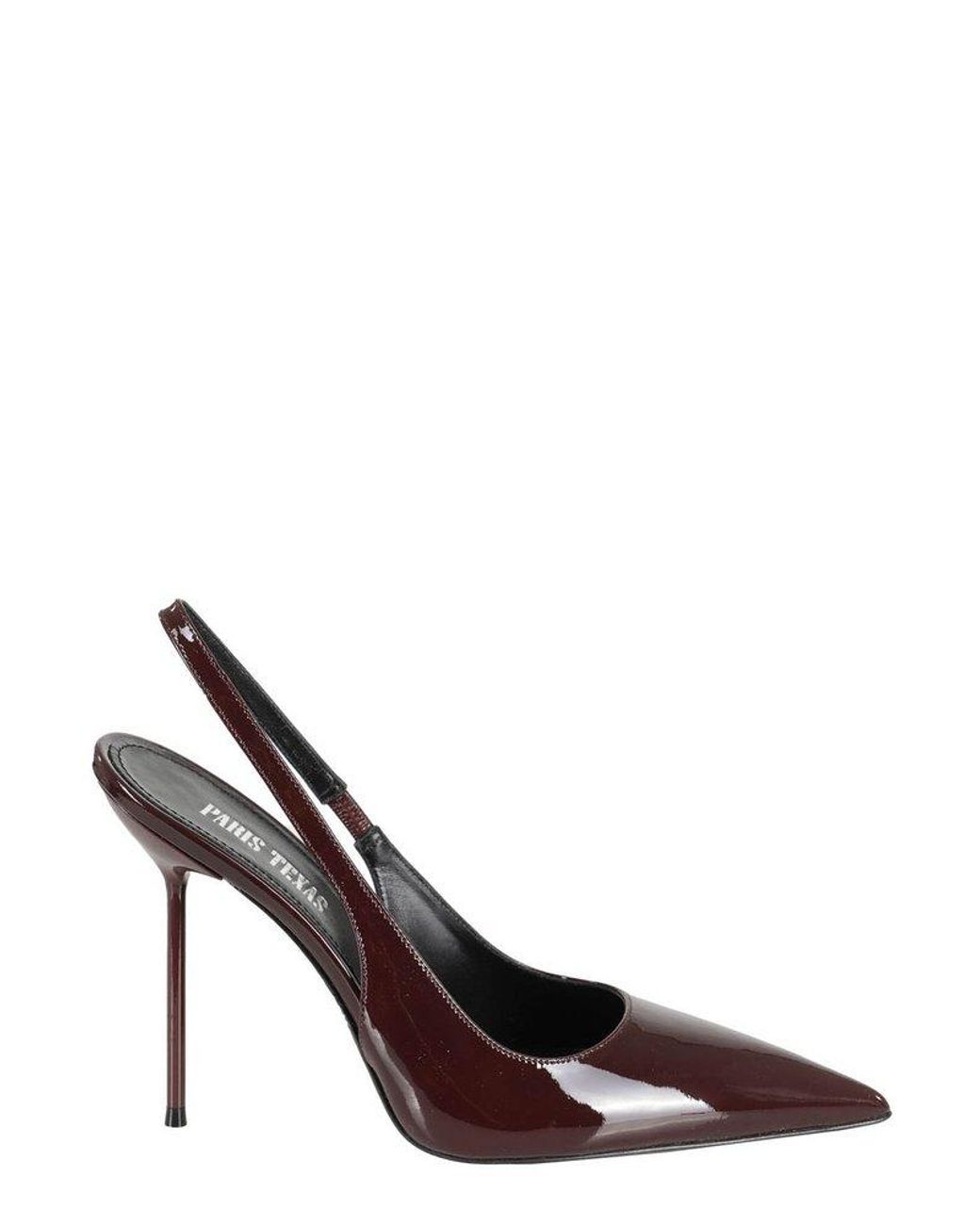 Lidia patent leather slingback pumps
