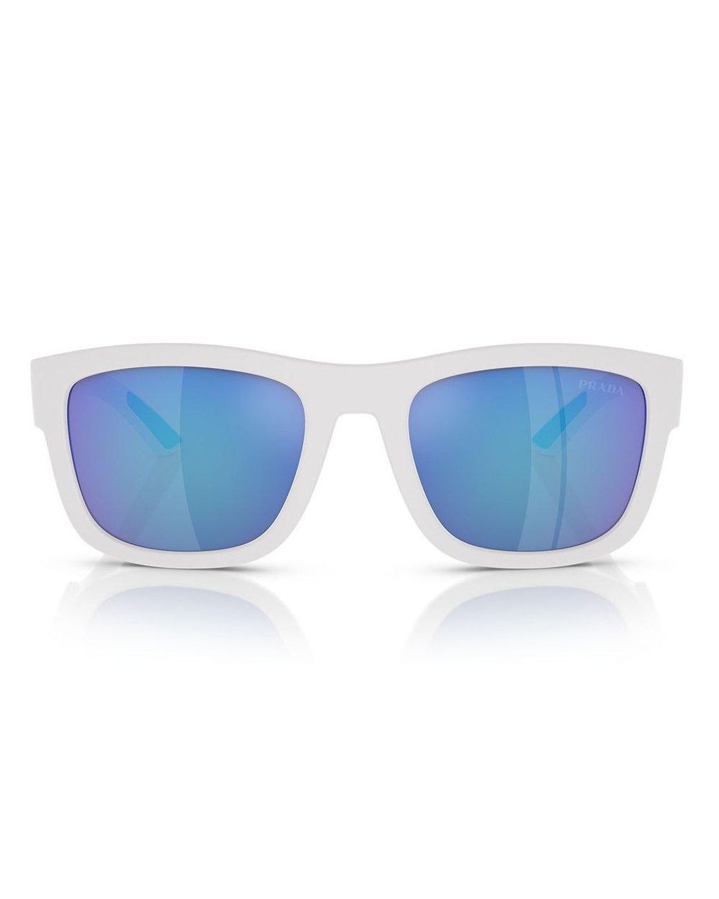 Prada Square Frame Sunglasses in Blue for Men Lyst UK