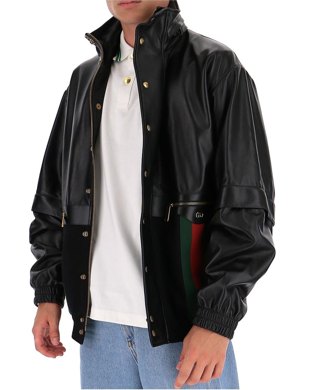 gucci black bomber jacket